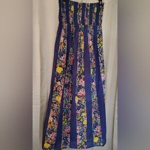 Pure Energy Smocked Strapless Easy Dress. Size L